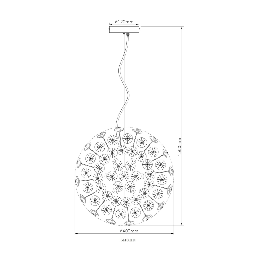 Globo - LED-riippuvalaisin vaijerilla 8xG9/3,5W/230V halkaisija 40 cm kiiltävä kromi
