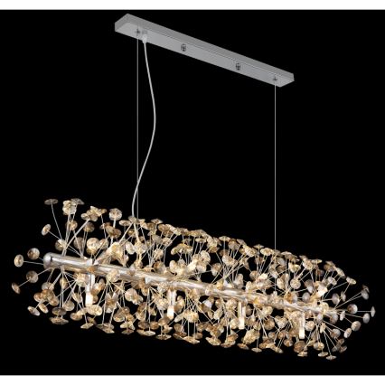 Globo - LED-riippuvalaisin kaapelilla 12xG9/3,5W/230V kiiltävä kromi
