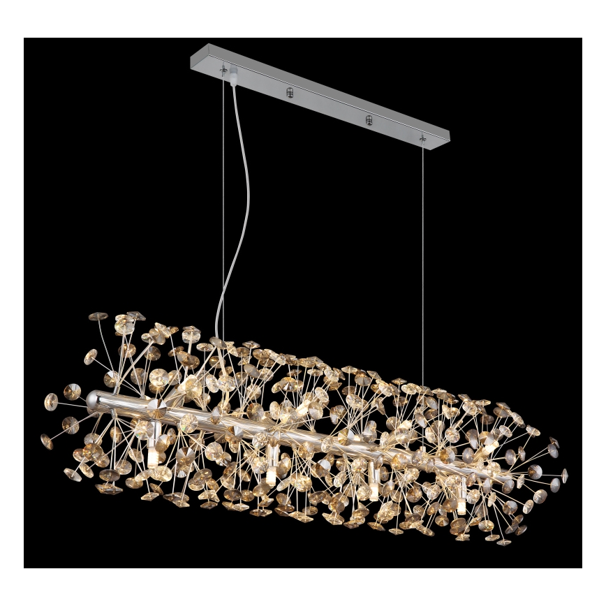 Globo - LED-riippuvalaisin kaapelilla 12xG9/3,5W/230V kiiltävä kromi