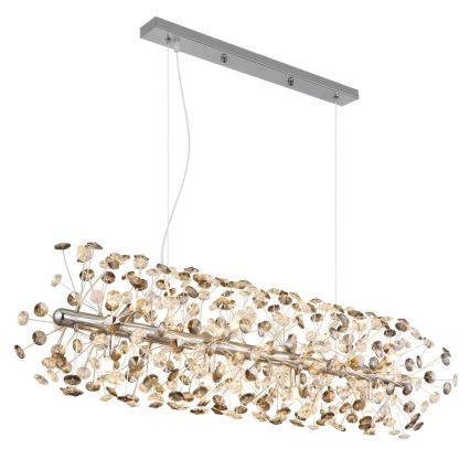 Globo - LED-riippuvalaisin kaapelilla 12xG9/3,5W/230V kiiltävä kromi