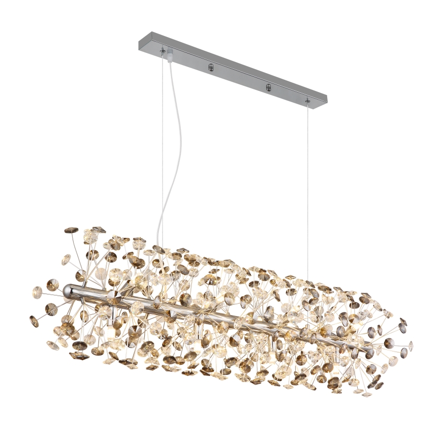 Globo - LED-riippuvalaisin kaapelilla 12xG9/3,5W/230V kiiltävä kromi
