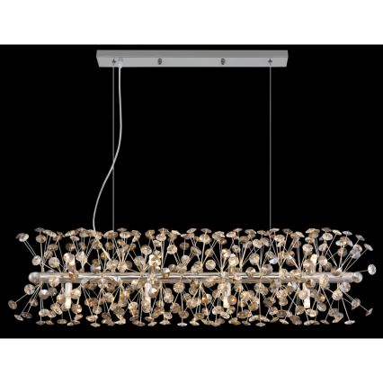 Globo - LED-riippuvalaisin kaapelilla 12xG9/3,5W/230V kiiltävä kromi