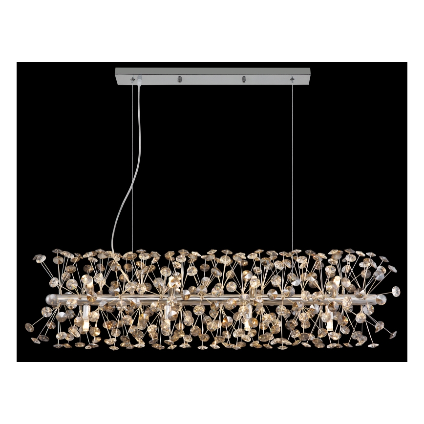 Globo - LED-riippuvalaisin kaapelilla 12xG9/3,5W/230V kiiltävä kromi