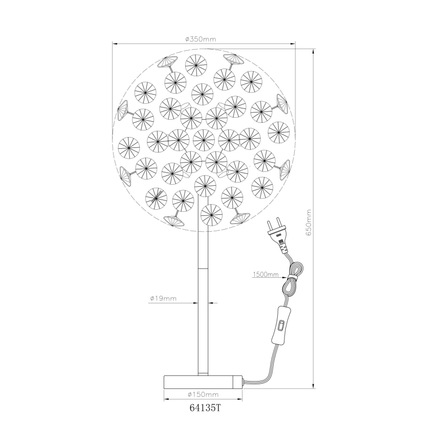 Globo - LED-pöytävalaisin 8xG9/3,5W/230V kulta