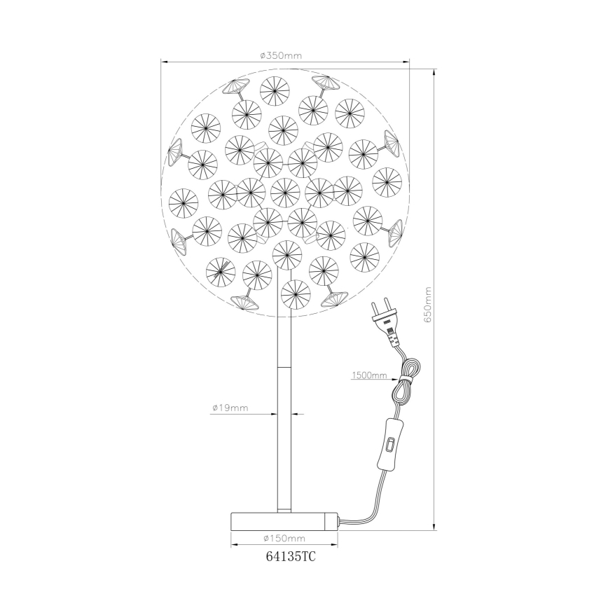 Globo - LED-pöytävalaisin 8xG9/3,5W/230V kiiltävä kromi