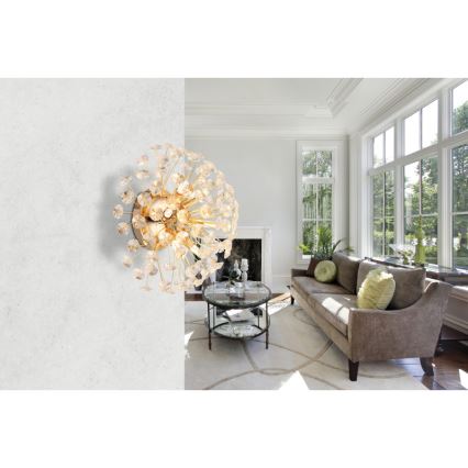 Globo - LED-seinävalaisin 6xG9/3,5W/230V, kullanvärinen