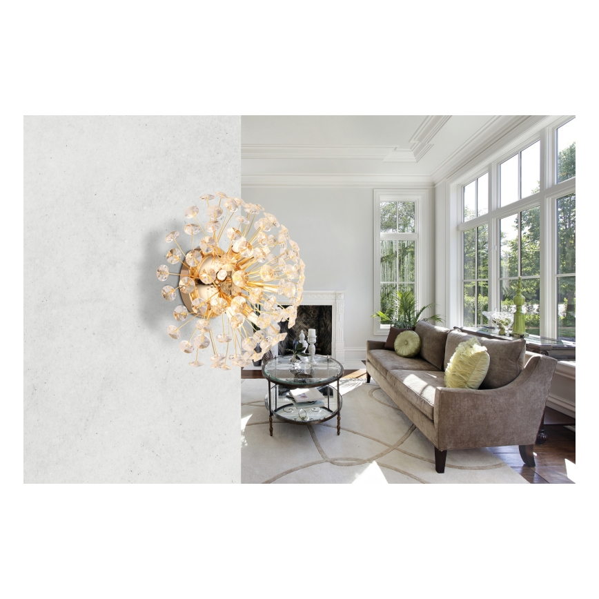Globo - LED-seinävalaisin 6xG9/3,5W/230V, kullanvärinen