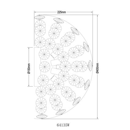 Globo - LED-seinävalaisin 6xG9/3,5W/230V, kullanvärinen