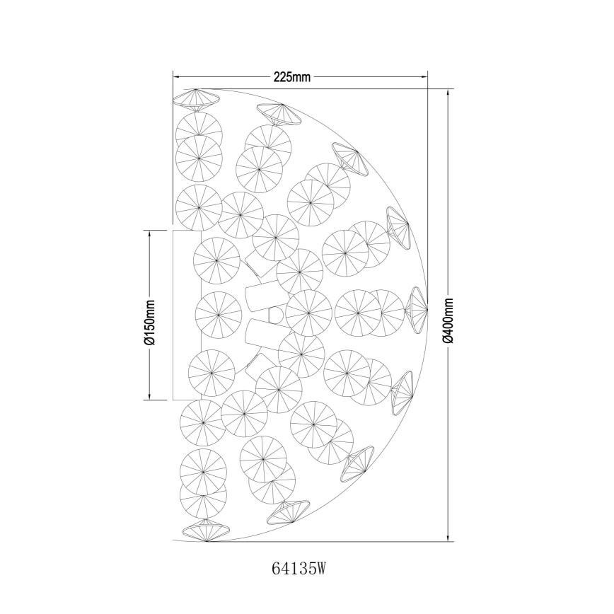 Globo - LED-seinävalaisin 6xG9/3,5W/230V, kullanvärinen