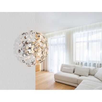 Globo - LED-seinävalaisin 6xG9/3,5W/230V kiiltävä kromi