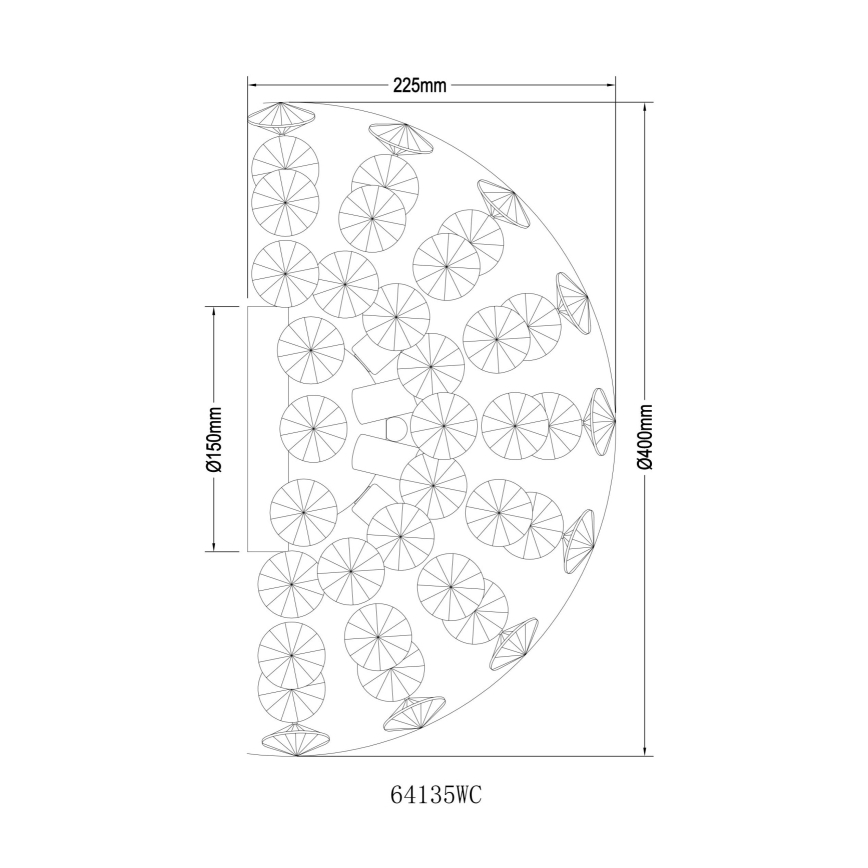 Globo - LED-seinävalaisin 6xG9/3,5W/230V kiiltävä kromi