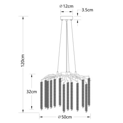 Globo - LED-riippuvalaisin vaijerilla 6xG9/8W/230V