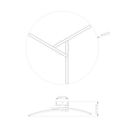 Globo - Kiinteä LED-kattokruunu 3xLED/6W/230V