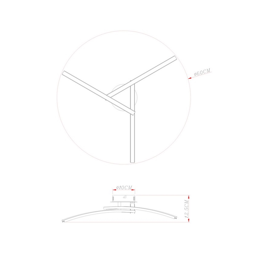 Globo - Kiinteä LED-kattokruunu 3xLED/6W/230V