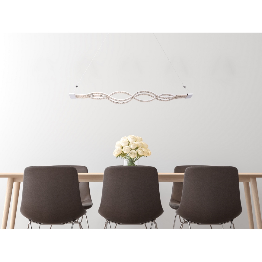 Globo - Himmennettävä LED-kattokruunu narussa 1xLED/30W/230V + kauko-ohjaus