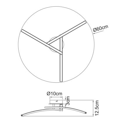 Globo - Kiinteä LED-kattokruunu 3xLED/6W/230V 3000/4000/6000K