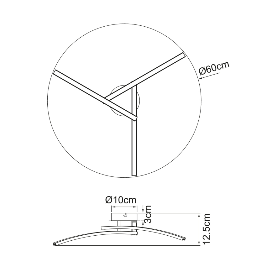 Globo - Kiinteä LED-kattokruunu 3xLED/6W/230V 3000/4000/6000K