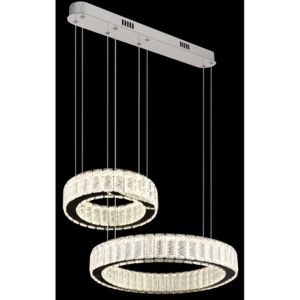 Globo - LED himmennettävä kattokruunu köydellä LED/80W/230V 2700-6000K + kaukosäädin