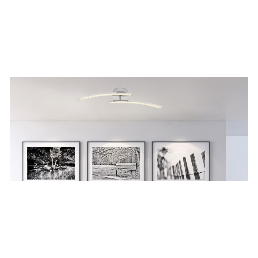 Globo - LED Kylpyhuone pinta-asetettava kattokruunu 2xLED/6W/230V IP44