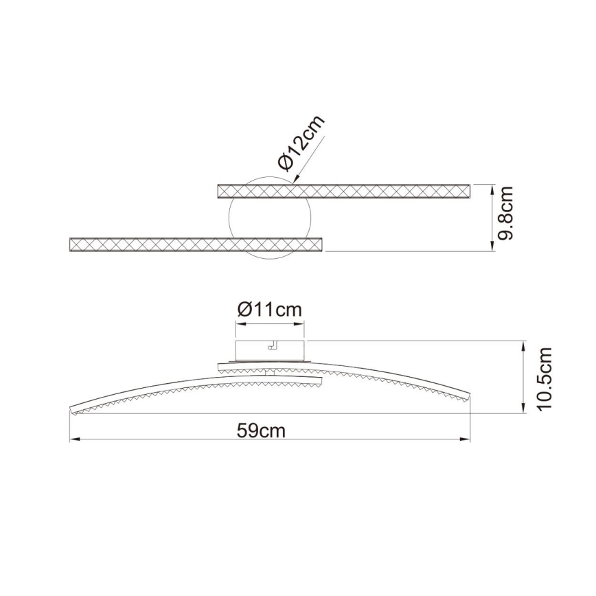 Globo - LED Kylpyhuone pinta-asetettava kattokruunu 2xLED/6W/230V IP44