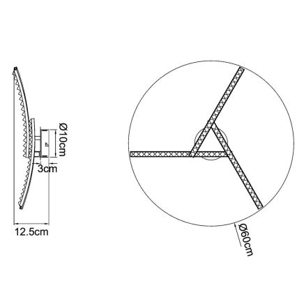 Globo - LED Pinta-asennettu kattokruunu LED/18W/230V 2700/4000/6000K