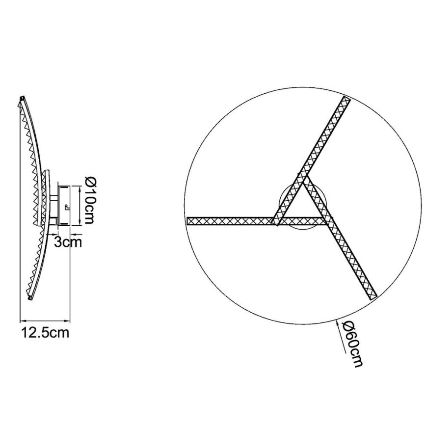 Globo - LED Pinta-asennettu kattokruunu LED/18W/230V 2700/4000/6000K