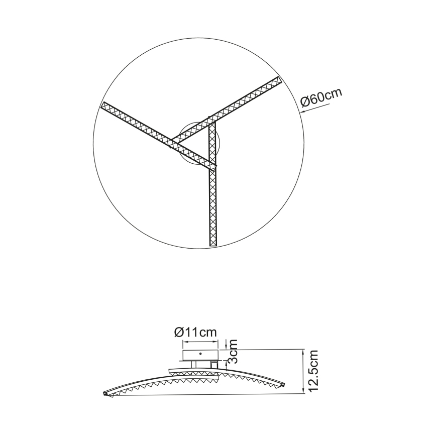 Globo - LED Kylpyhuone pinta-asetettava kattokruunu 3xLED/6W/230V IP44
