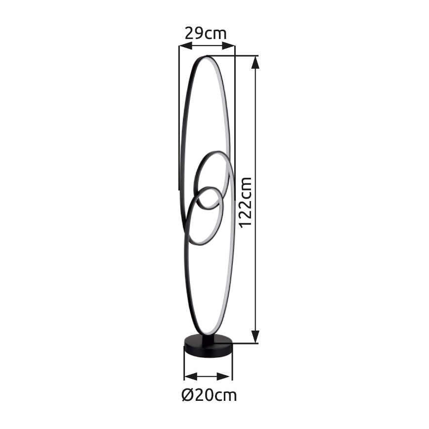 Globo - LED-lattiavalaisin LED/39W/230V 2700/4000/6500K