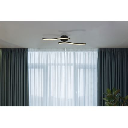 Globo - Kiinteä LED-kattokruunu LED/12W/230V 3000K musta
