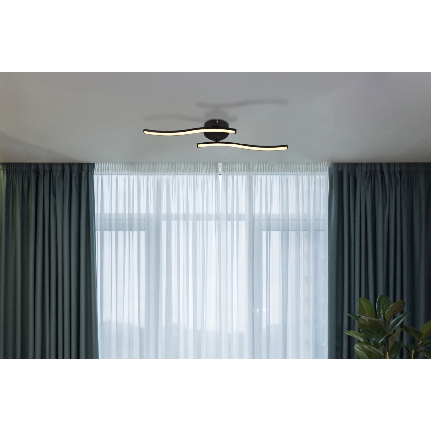 Globo - Kiinteä LED-kattokruunu LED/12W/230V 3000K musta