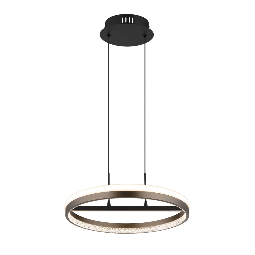 Globo - LED-kattokruunu johdossa LED/40W/230V 3000/4000/6000K halkaisija 39,7 cm ruskea
