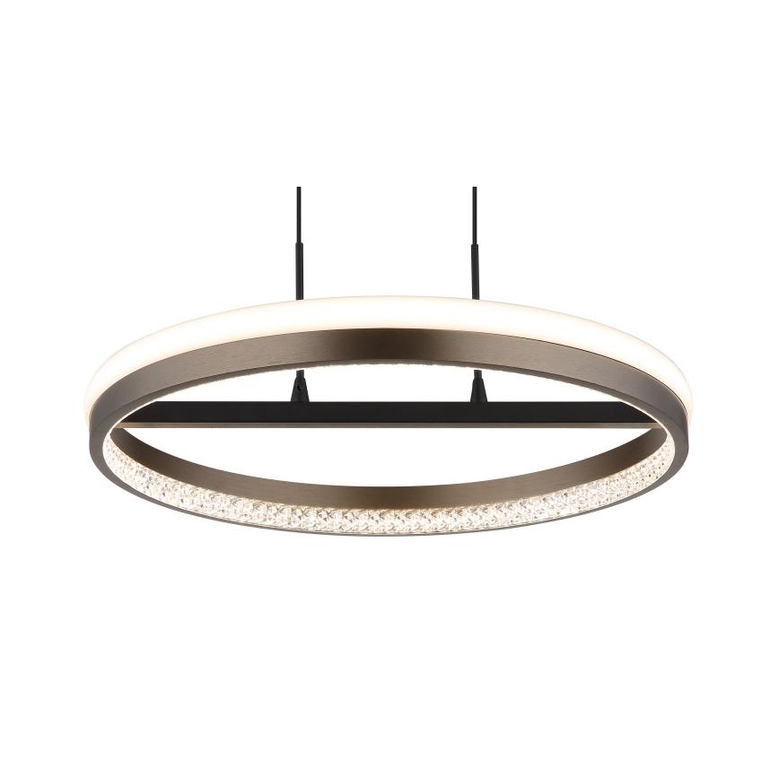 Globo - LED-kattokruunu johdossa LED/40W/230V 3000/4000/6000K halkaisija 39,7 cm ruskea