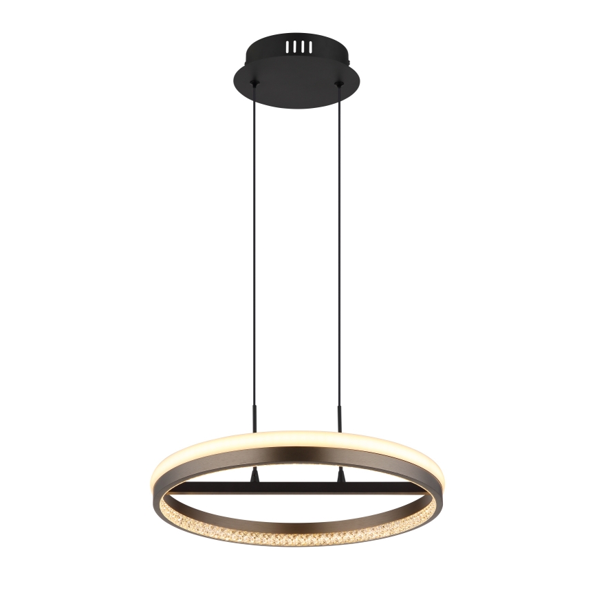 Globo - LED-kattokruunu johdossa LED/40W/230V 3000/4000/6000K halkaisija 39,7 cm ruskea