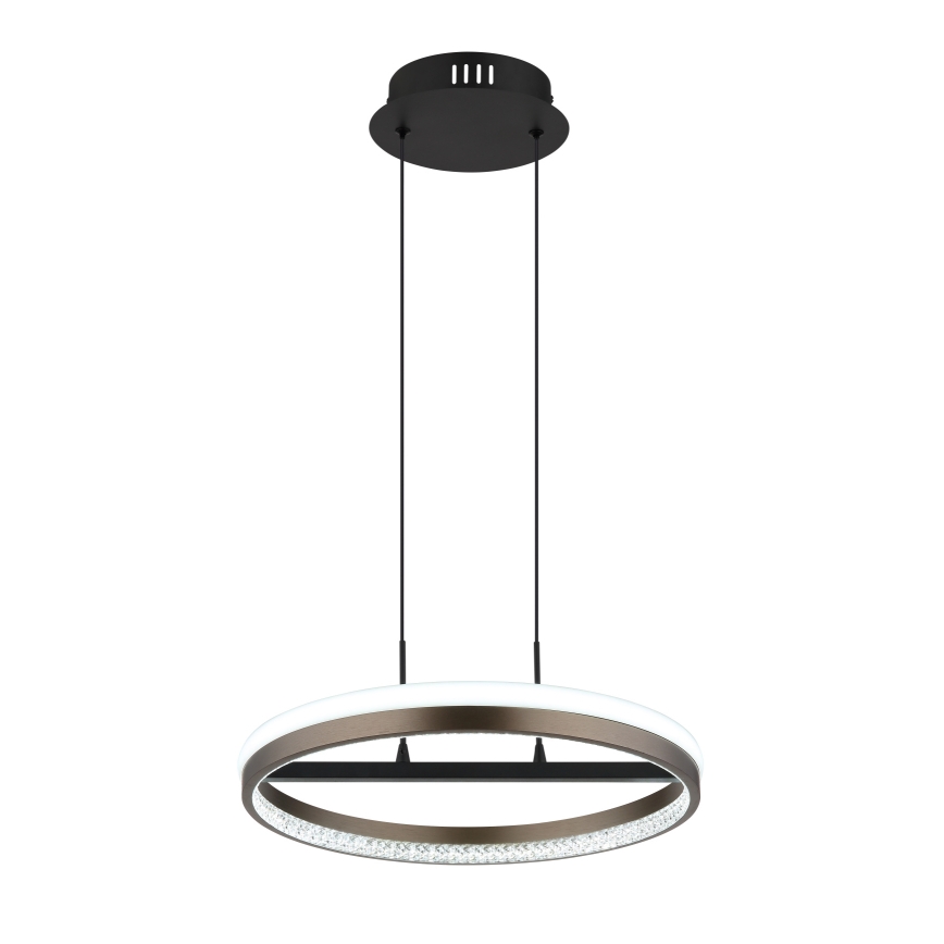 Globo - LED-kattokruunu johdossa LED/40W/230V 3000/4000/6000K halkaisija 39,7 cm ruskea