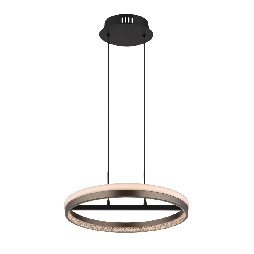 Globo - LED-kattokruunu johdossa LED/40W/230V 3000/4000/6000K halkaisija 39,7 cm ruskea