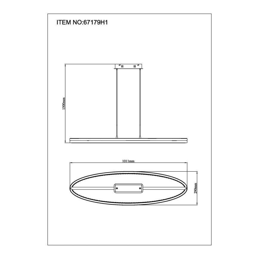 Globo - LED-kattokruunu johdossa LED/60W/230V 3000/4000/6000K ruskea