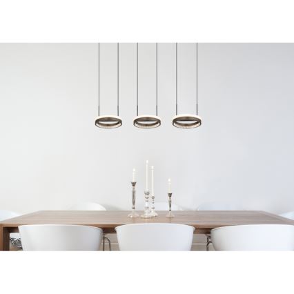 Globo - LED-kattokruunu johdossa LED/40W/230V 3000/4000/6000K ruskea