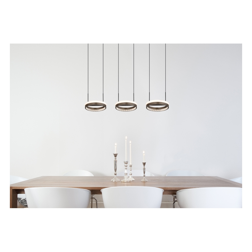Globo - LED-kattokruunu johdossa LED/40W/230V 3000/4000/6000K ruskea
