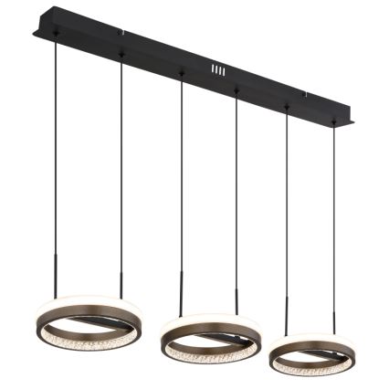 Globo - LED-kattokruunu johdossa LED/40W/230V 3000/4000/6000K ruskea