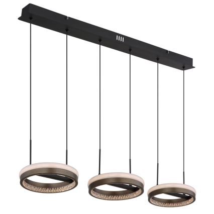 Globo - LED-kattokruunu johdossa LED/40W/230V 3000/4000/6000K ruskea