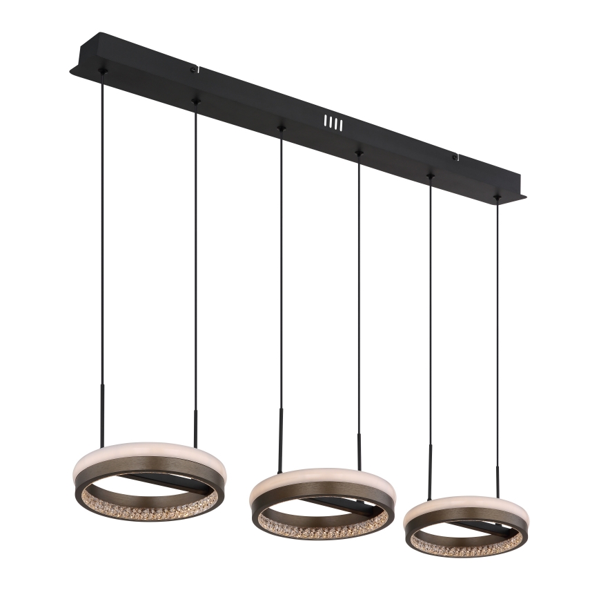 Globo - LED-kattokruunu johdossa LED/40W/230V 3000/4000/6000K ruskea
