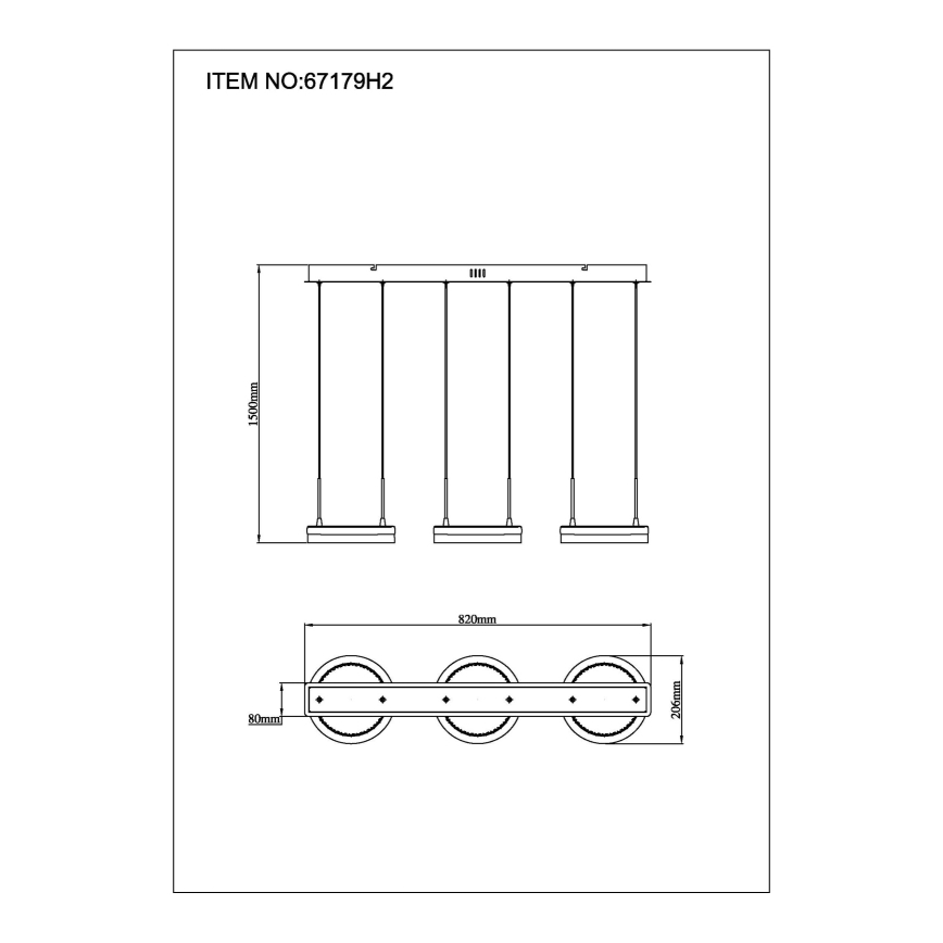 Globo - LED-kattokruunu johdossa LED/40W/230V 3000/4000/6000K ruskea