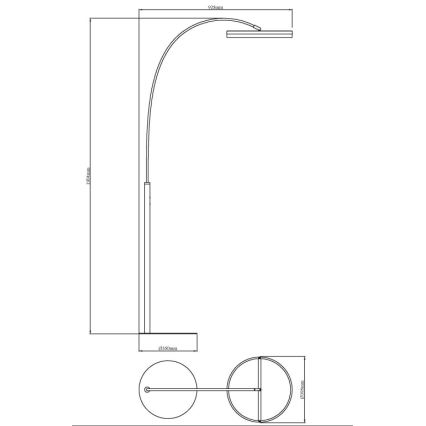 Globo - LED-himmennettävä kosketusohjattu lattiavalaisin LED/24W/230V 3000-6000K