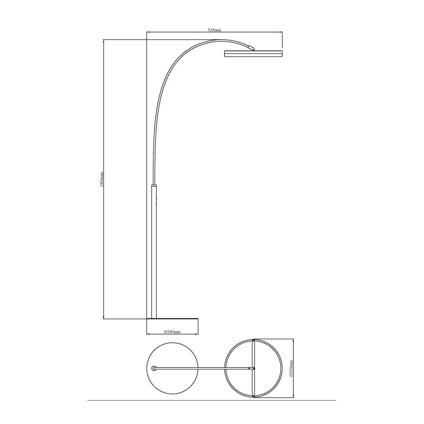 Globo - LED-himmennettävä kosketusohjattu lattiavalaisin LED/24W/230V 3000-6000K