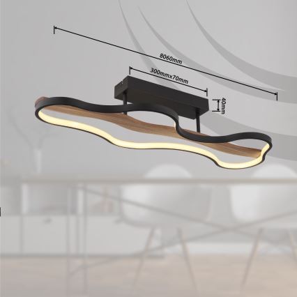 Globo - Kiinteä LED-kattokruunu LED/30W/230V