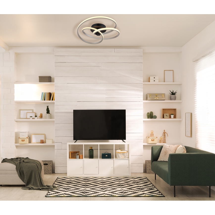 Globo - Kiinteä LED-kattokruunu LED/40W/230V 3000K mattakromi/musta