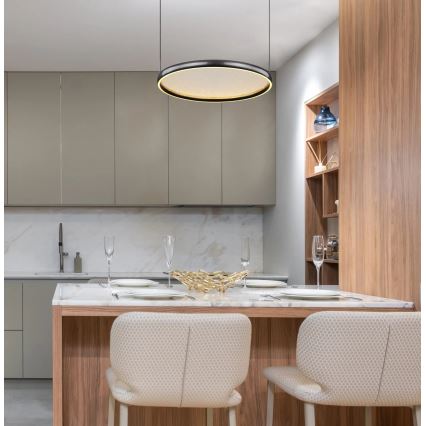 Globo - Himmennettävä LED-kattokruunu johdossa LED/36W/230V 2700-6000K musta + kauko-ohjaus