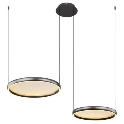 Globo - Himmennettävä LED-kattokruunu johdossa LED/50W/230V 2700-6000K musta + kauko-ohjaus