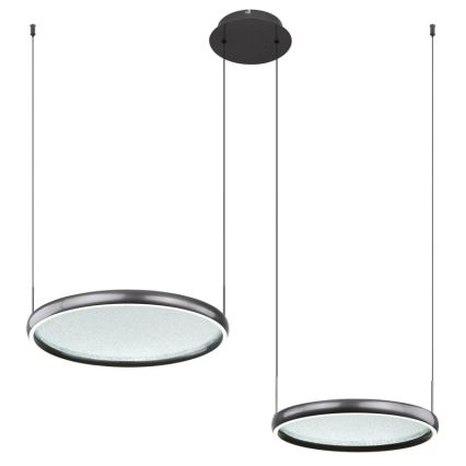 Globo - Himmennettävä LED-kattokruunu johdossa LED/50W/230V 2700-6000K musta + kauko-ohjaus