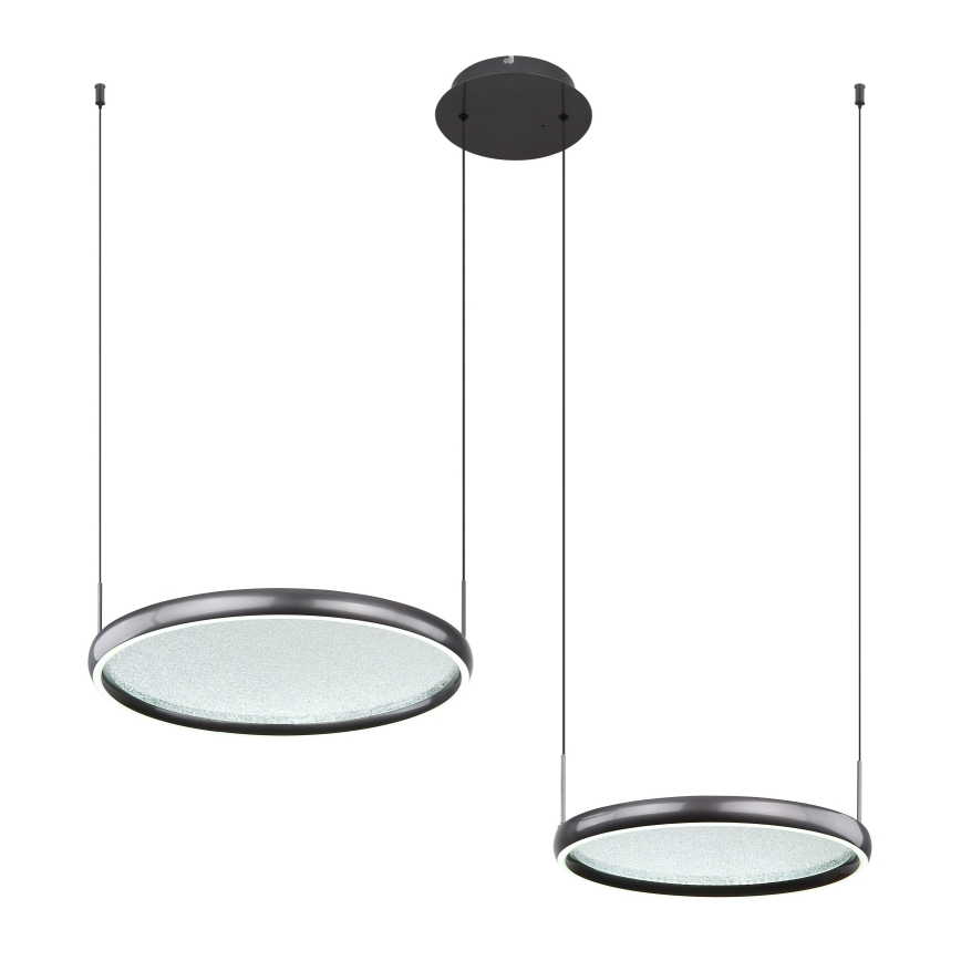 Globo - Himmennettävä LED-kattokruunu johdossa LED/50W/230V 2700-6000K musta + kauko-ohjaus